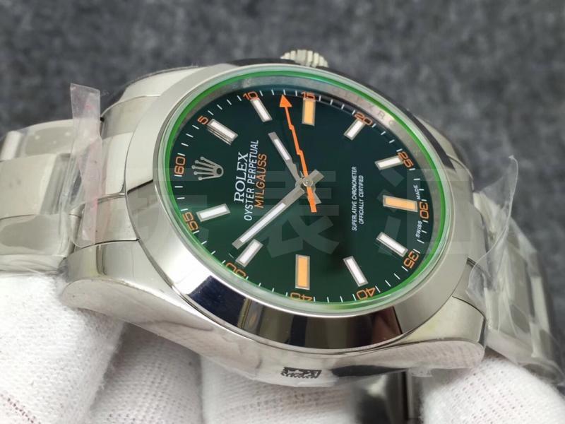 AR劳力士MILGAUSS系列116400-GV-72400黑盘腕表表面